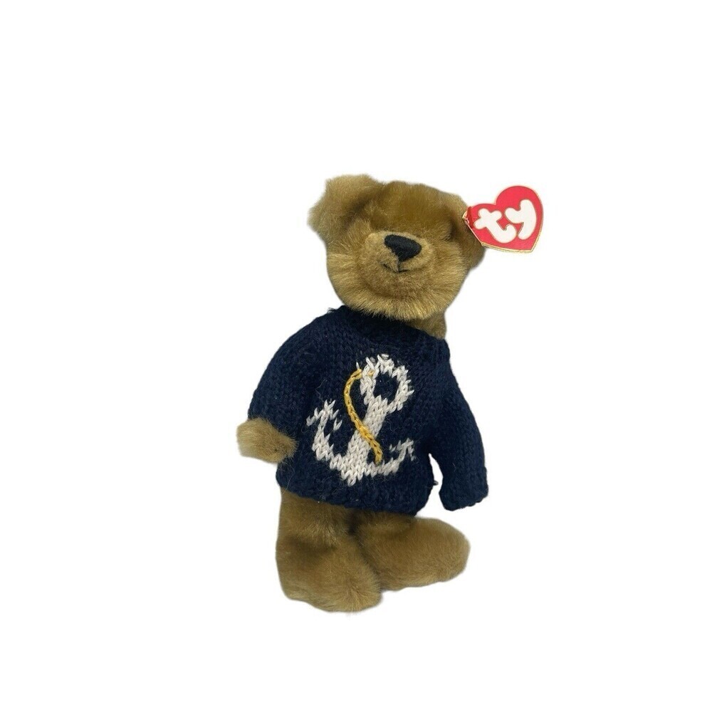 1993 Ty Attic Treasures Beanie Babies SALTY The Sailor Bear w/Tags 9” Plush